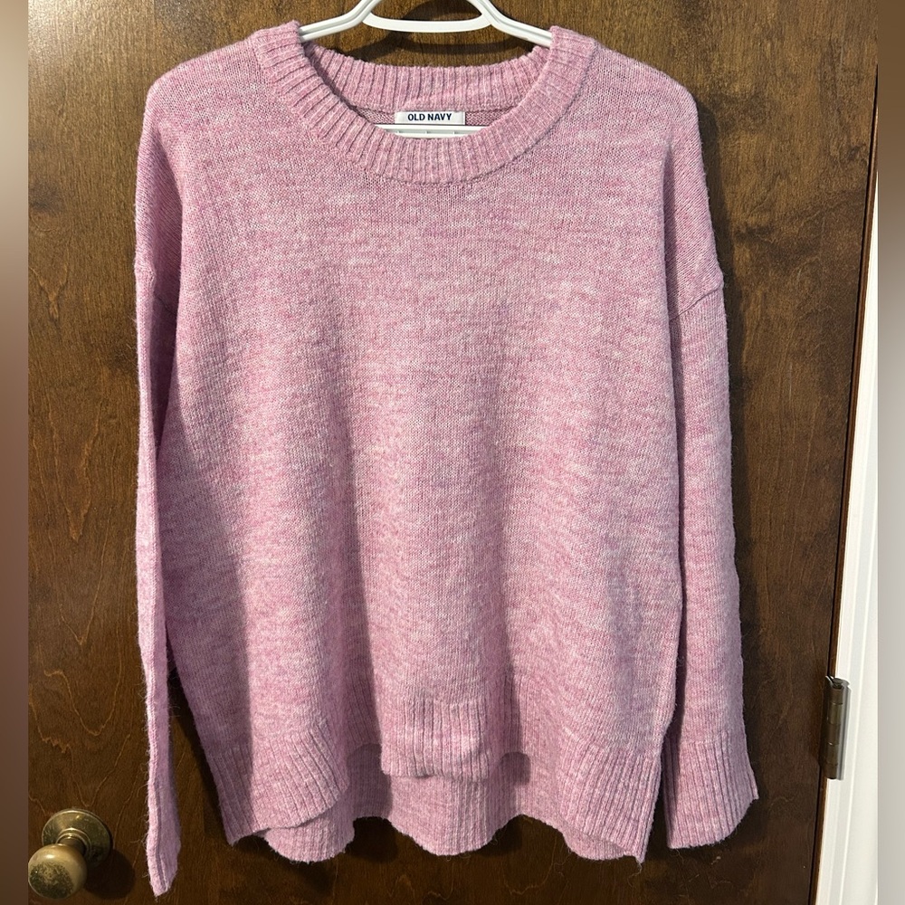 Old Navy Women's Soft Pink Crew Neck Sweater